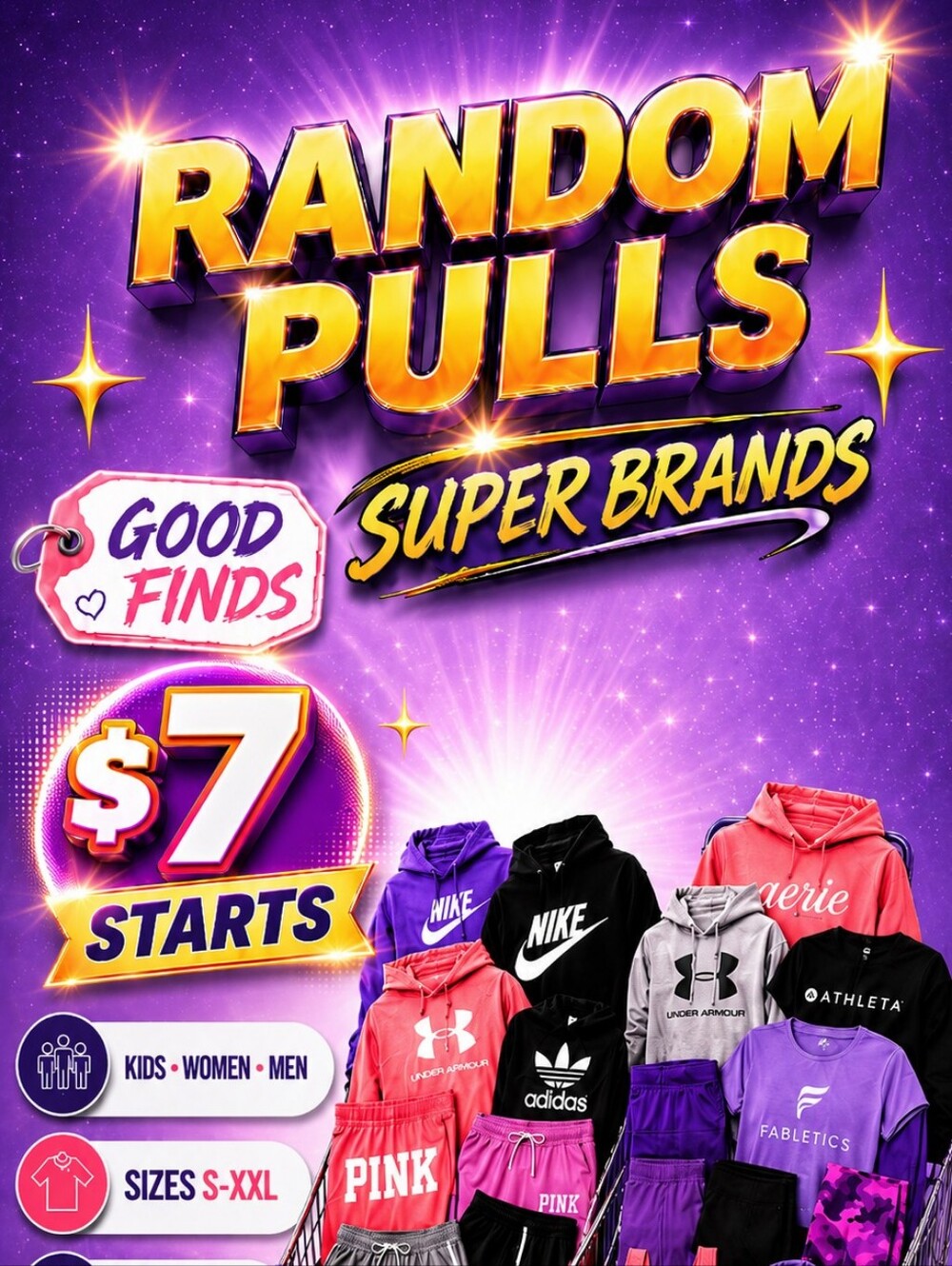 RANDOM PULLS LIVE 🔥 Super Brands | Pre-Loved Nike Adidas Pink Athleta Bundles